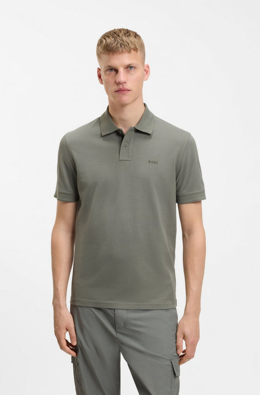 Boss Cotton-Pique Polo Shirt With Logo Print