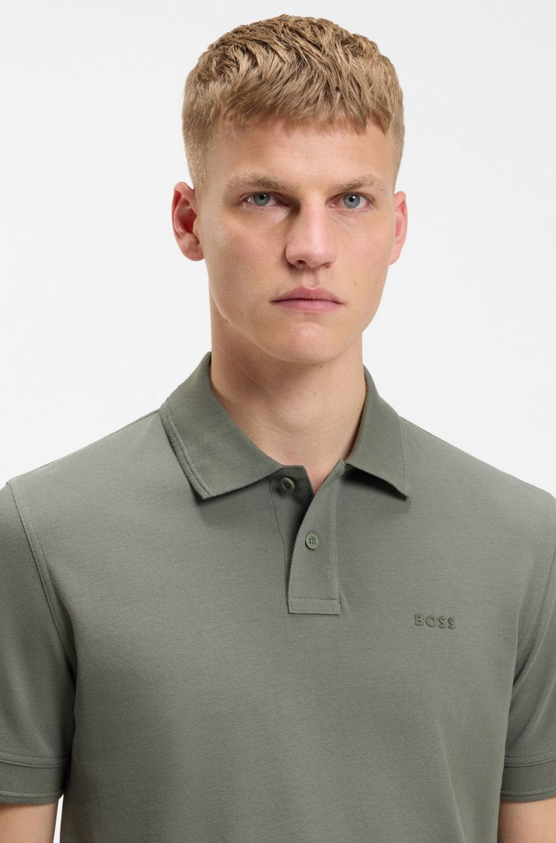 Boss Cotton-Pique Polo Shirt With Logo Print