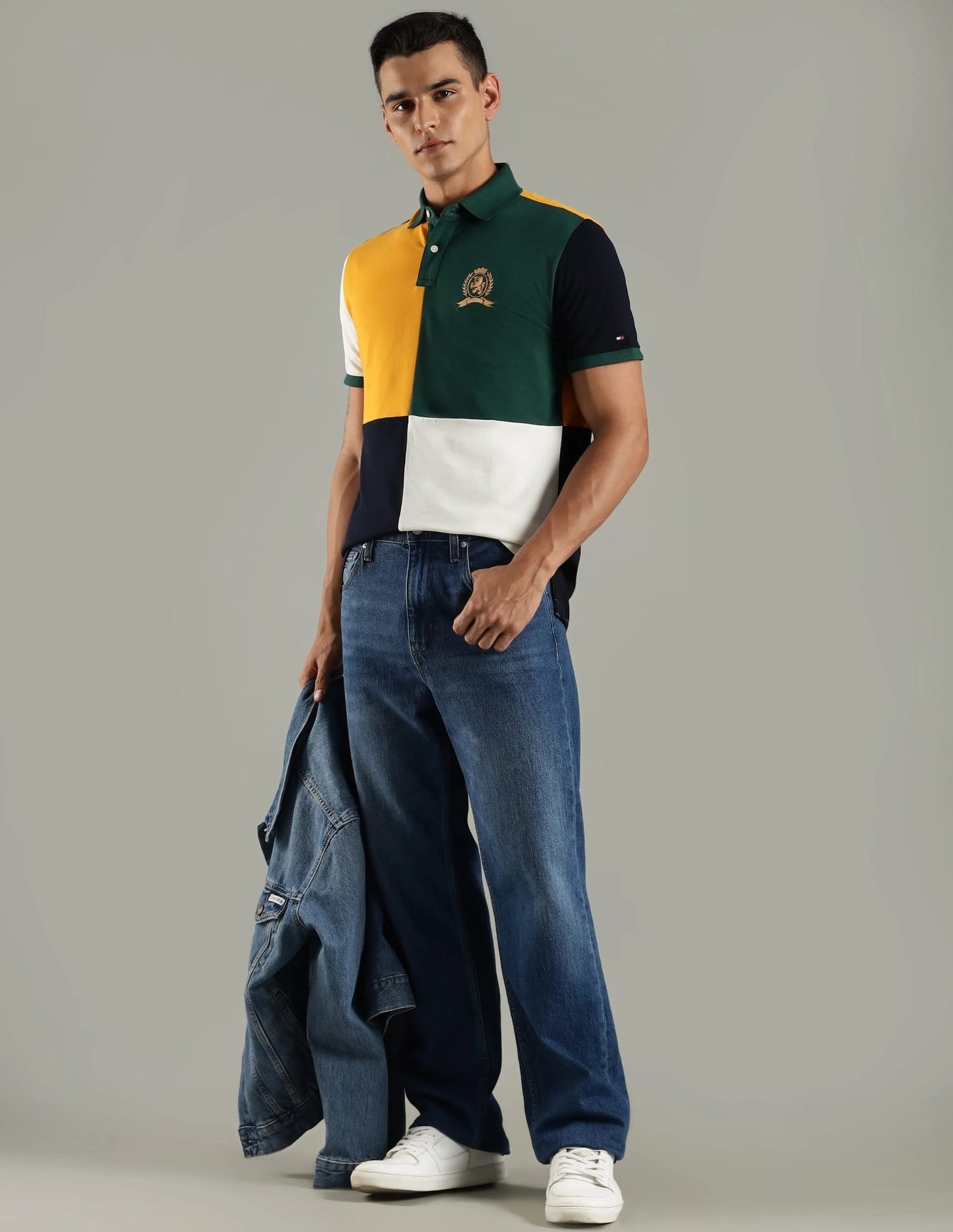 Tommy Hilfiger colorblock Regular Fit Cotton Polo T-Shirt