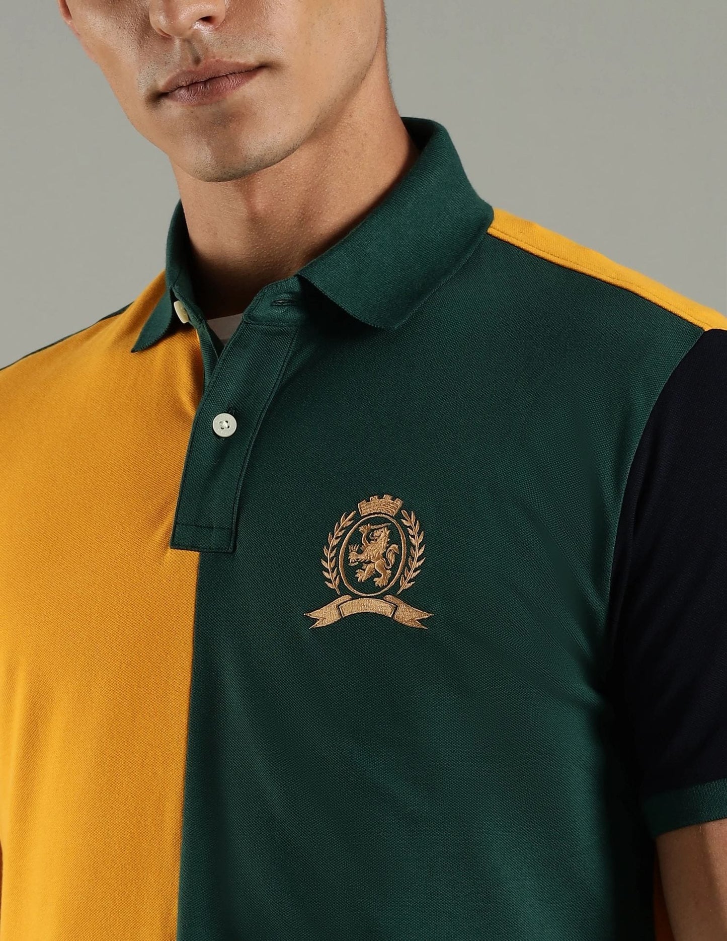 Tommy Hilfiger colorblock Regular Fit Cotton Polo T-Shirt