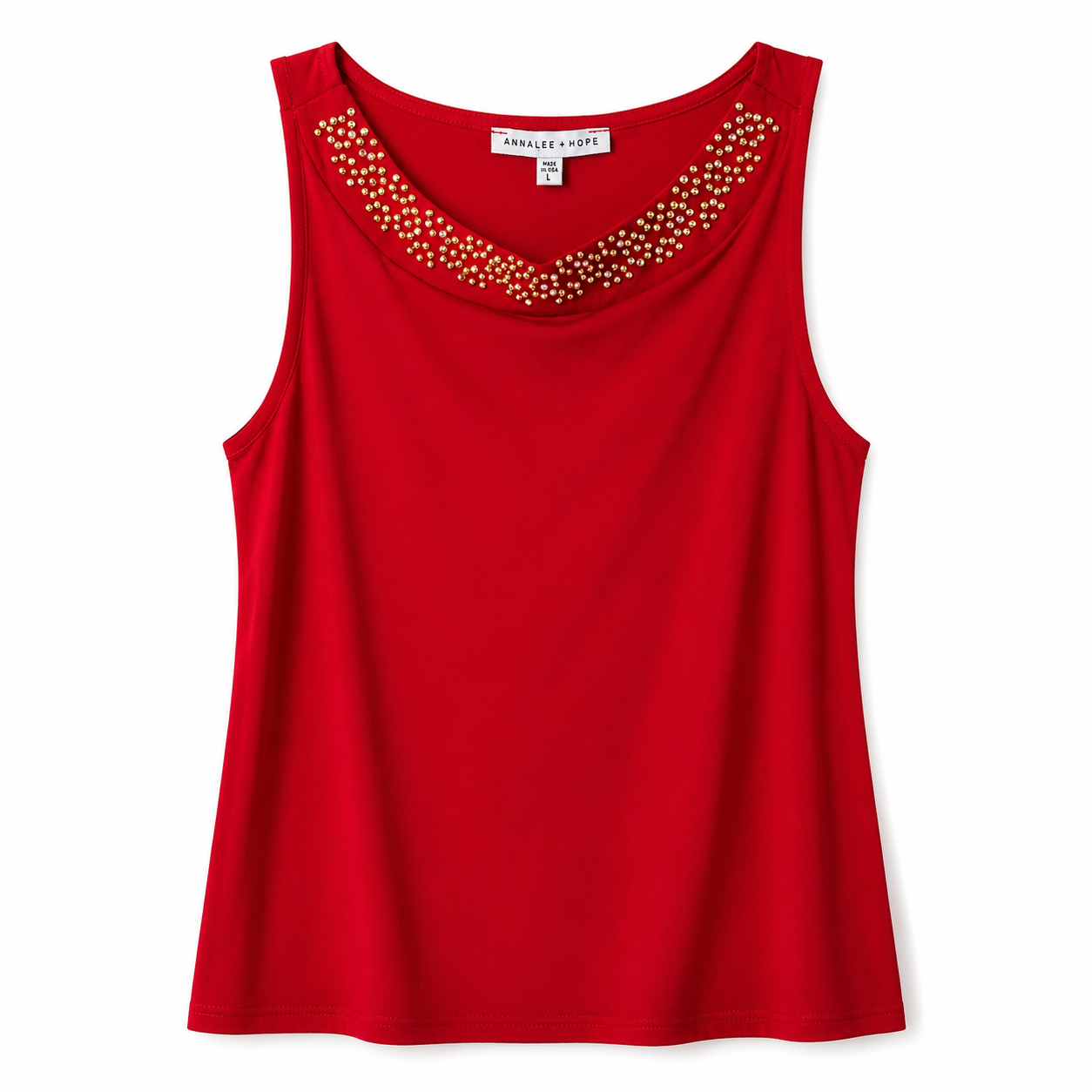 Annalee + Hope Red sleeveless blouse Women’s