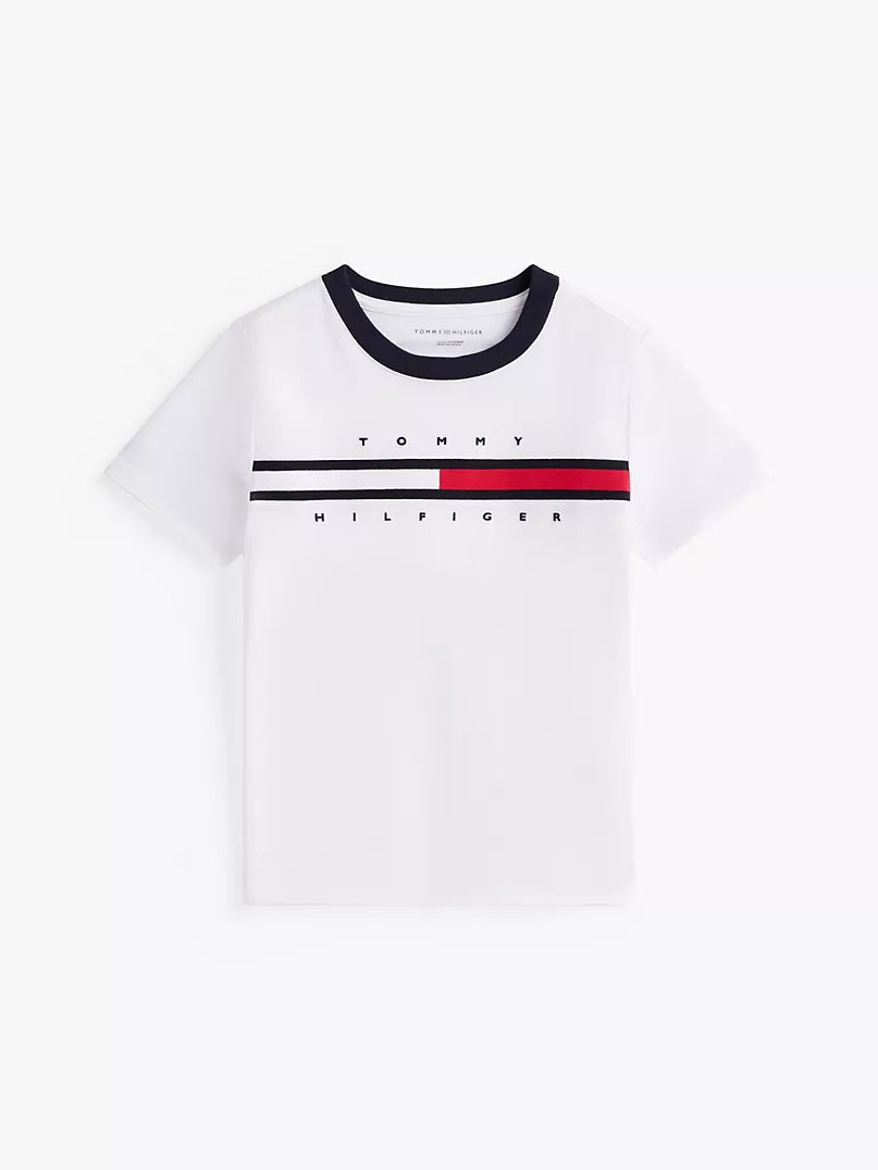 Tommy Hilfiger-Kids' Flag Stripe Logo T-Shirt