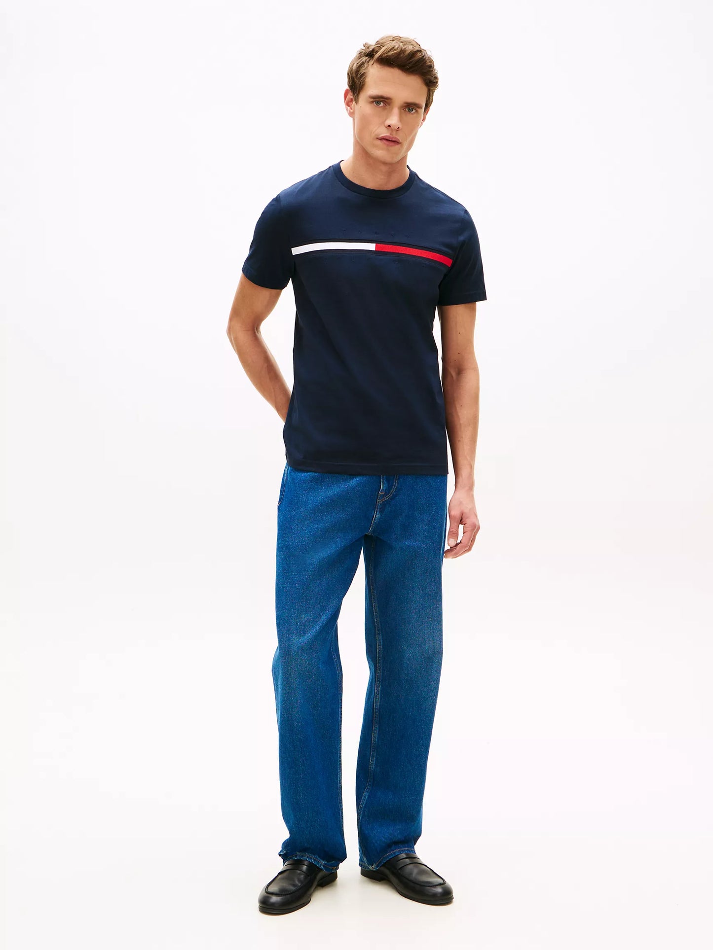 Tommy Hilfiger Embroidered Flag Logo T-Shirt