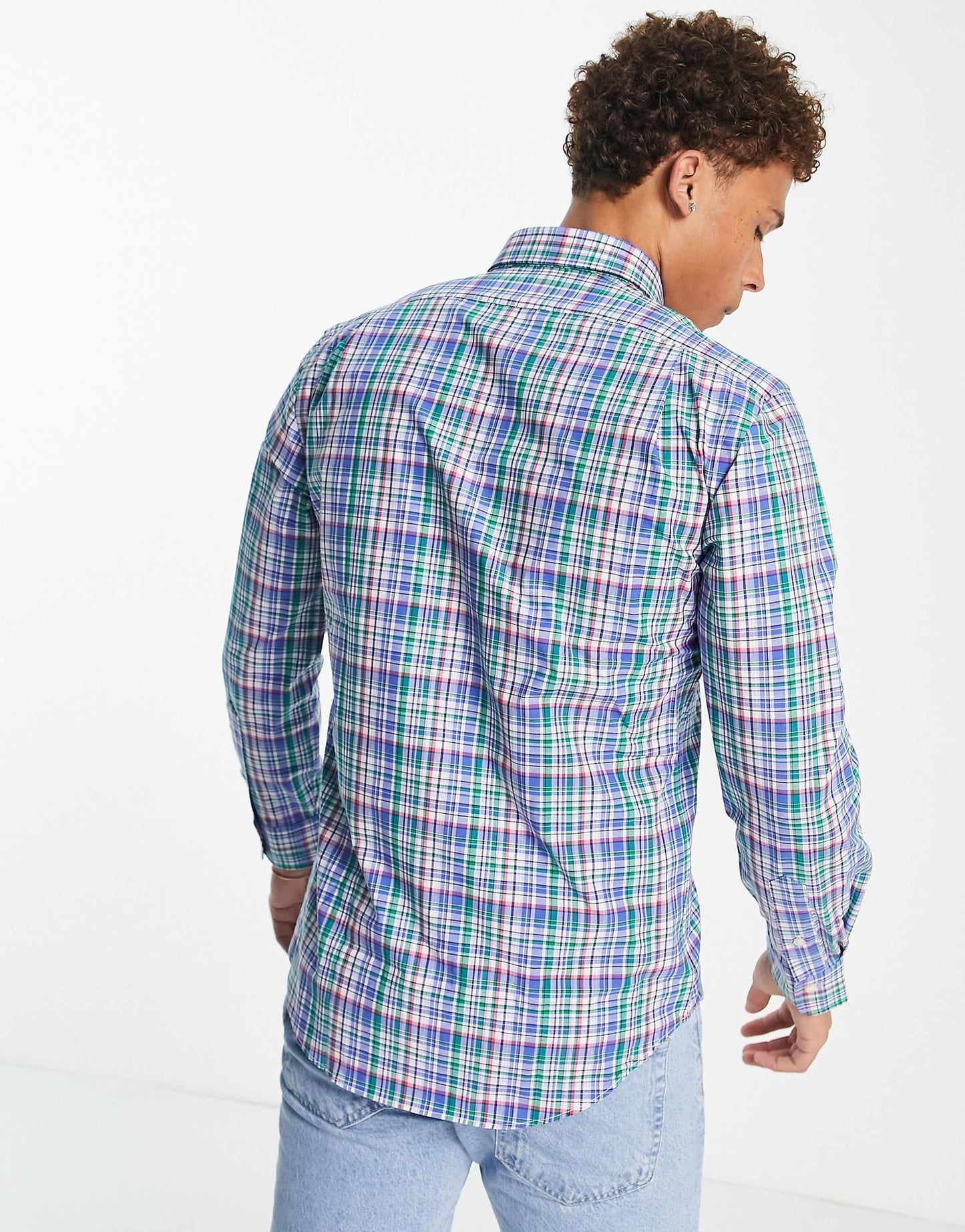 Ralph Lauren Polo Ralph Lauren icon logo check poplin shirt slim fit estate collar