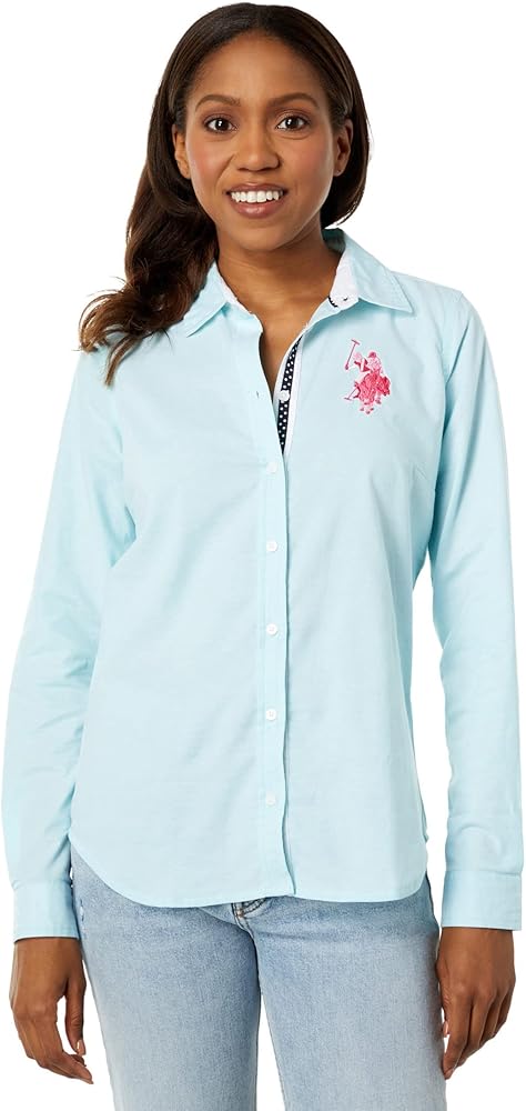 U.S. POLO ASSN. Camisa de manga larga Oxford Tonal Pony