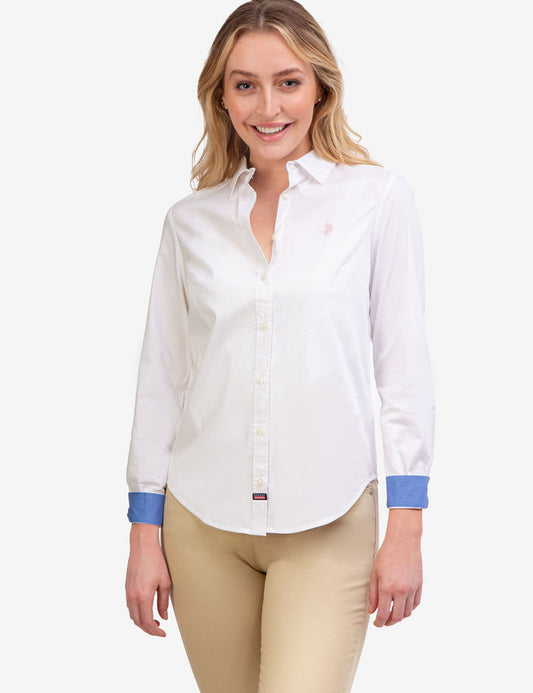 U.S. Polo Assn Solid STRETCH POPLIN Shirt