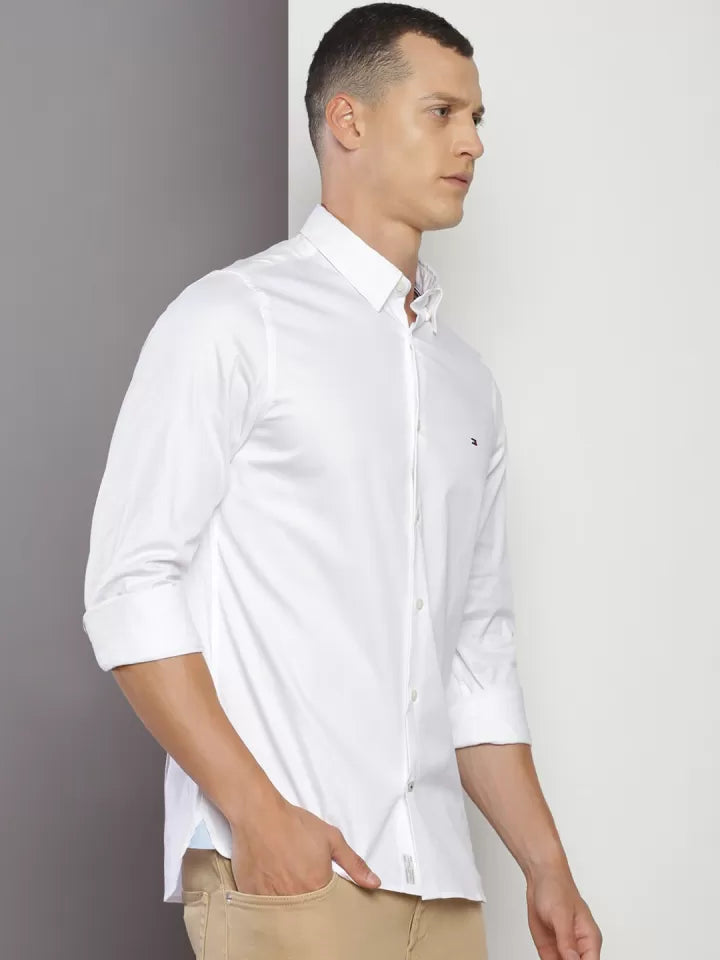 Tommy Hilfiger Men Cotton Blend Casual Style Shirt