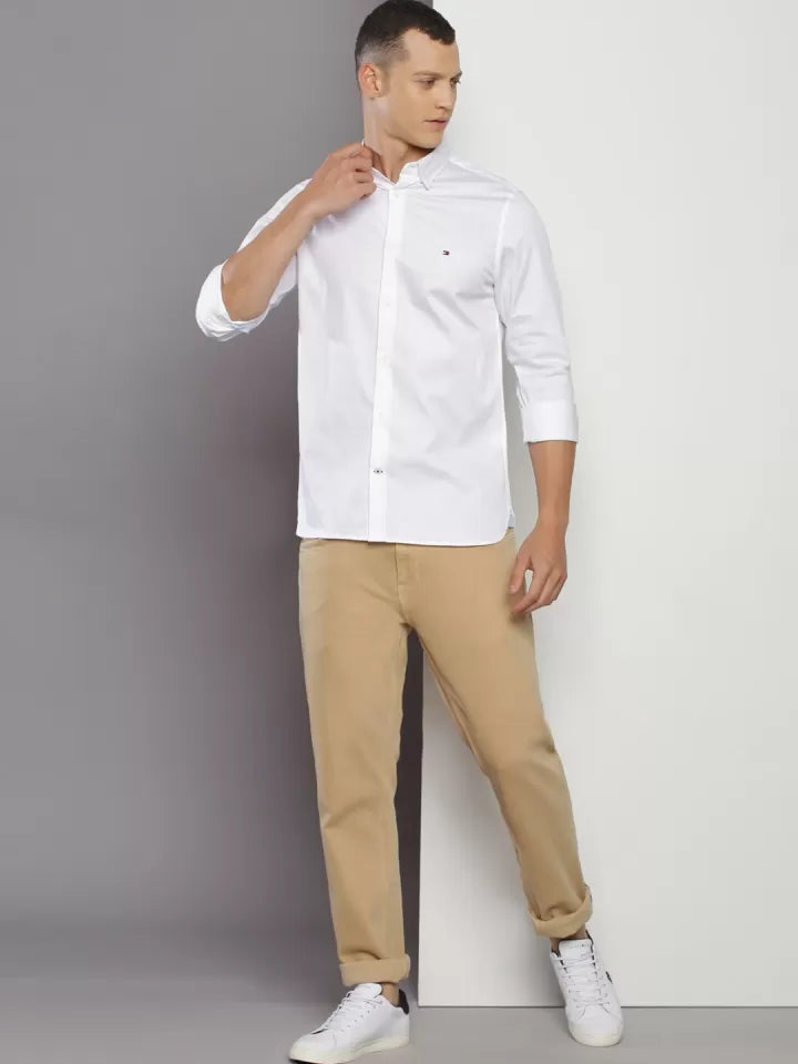 Tommy Hilfiger Men Cotton Blend Casual Style Shirt