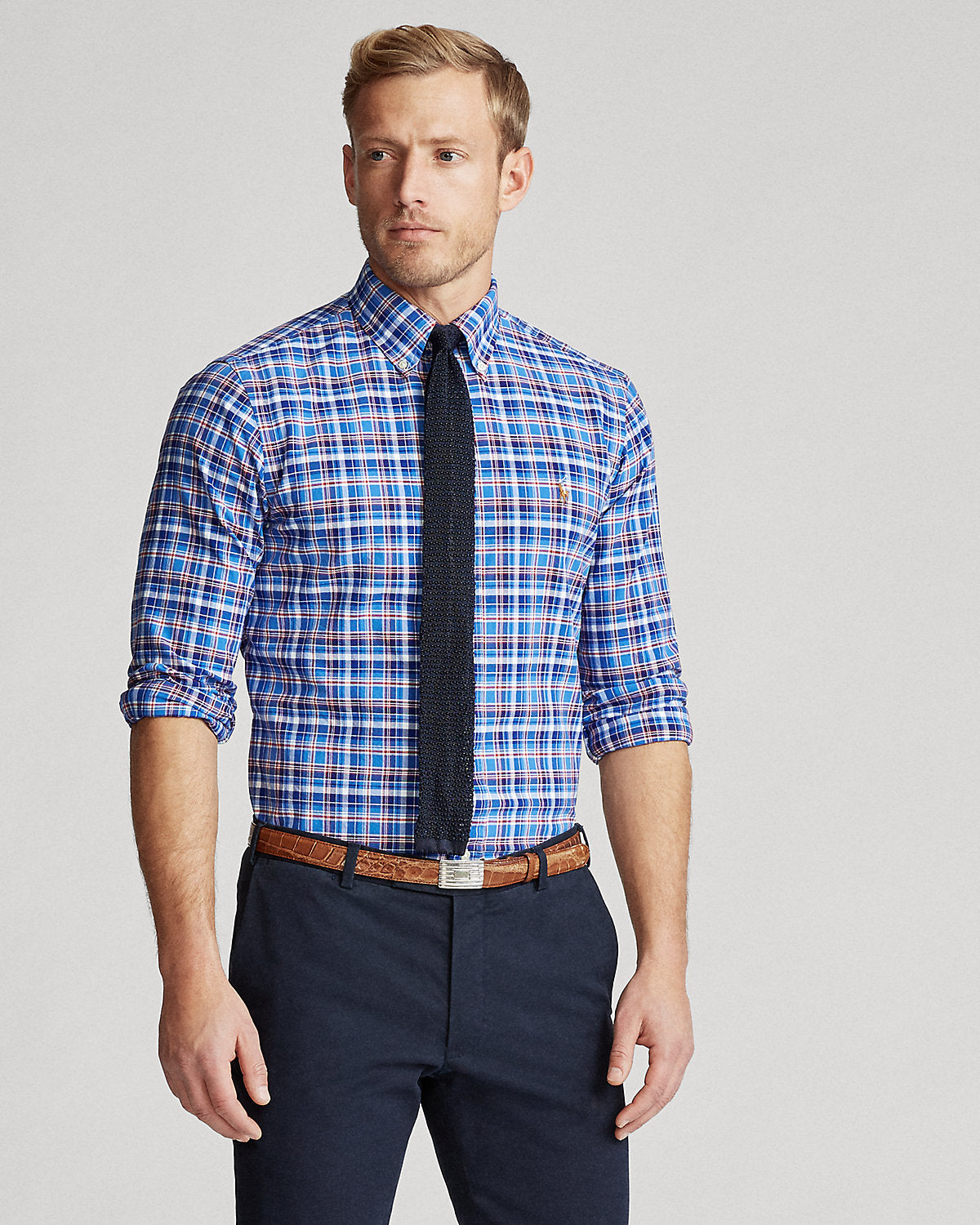 Ralph Lauren Classic Fit Plaid Oxford Shirt