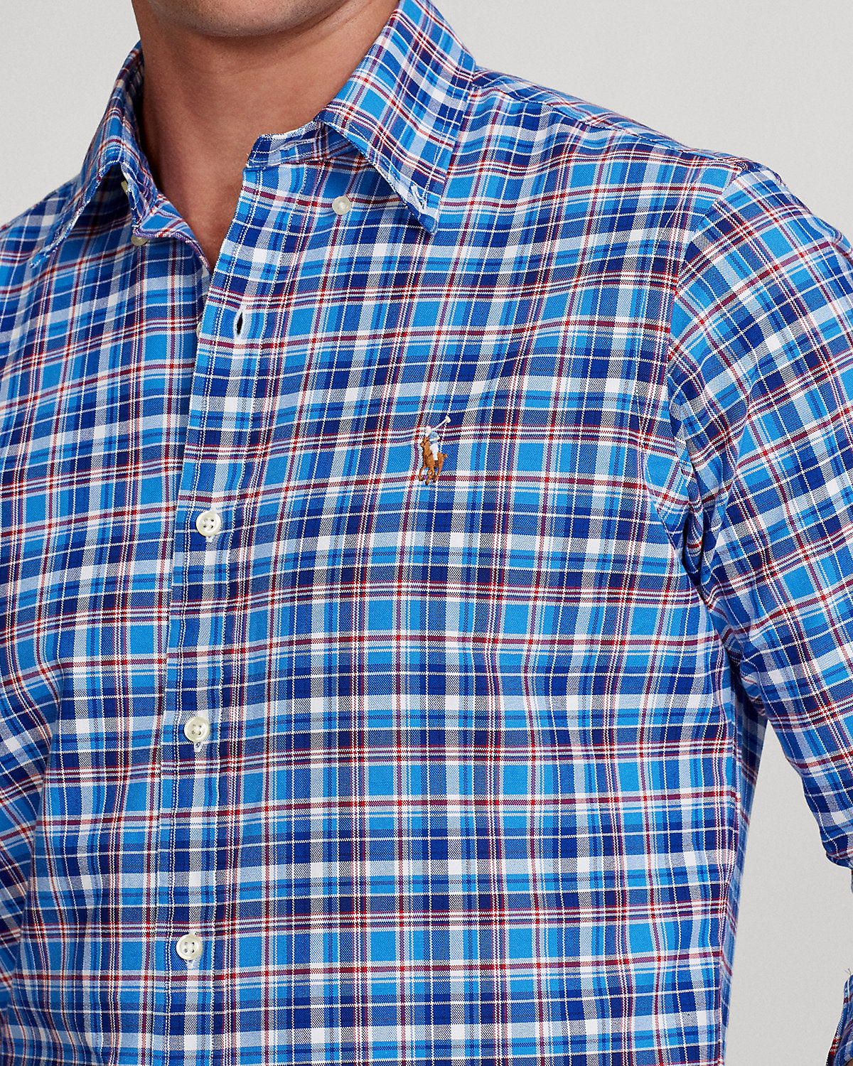 Ralph Lauren Classic Fit Plaid Oxford Shirt
