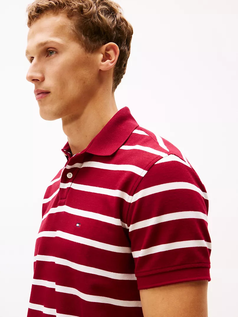 Tommy Hilfiger Regular Fit Stripe Wicking Polo