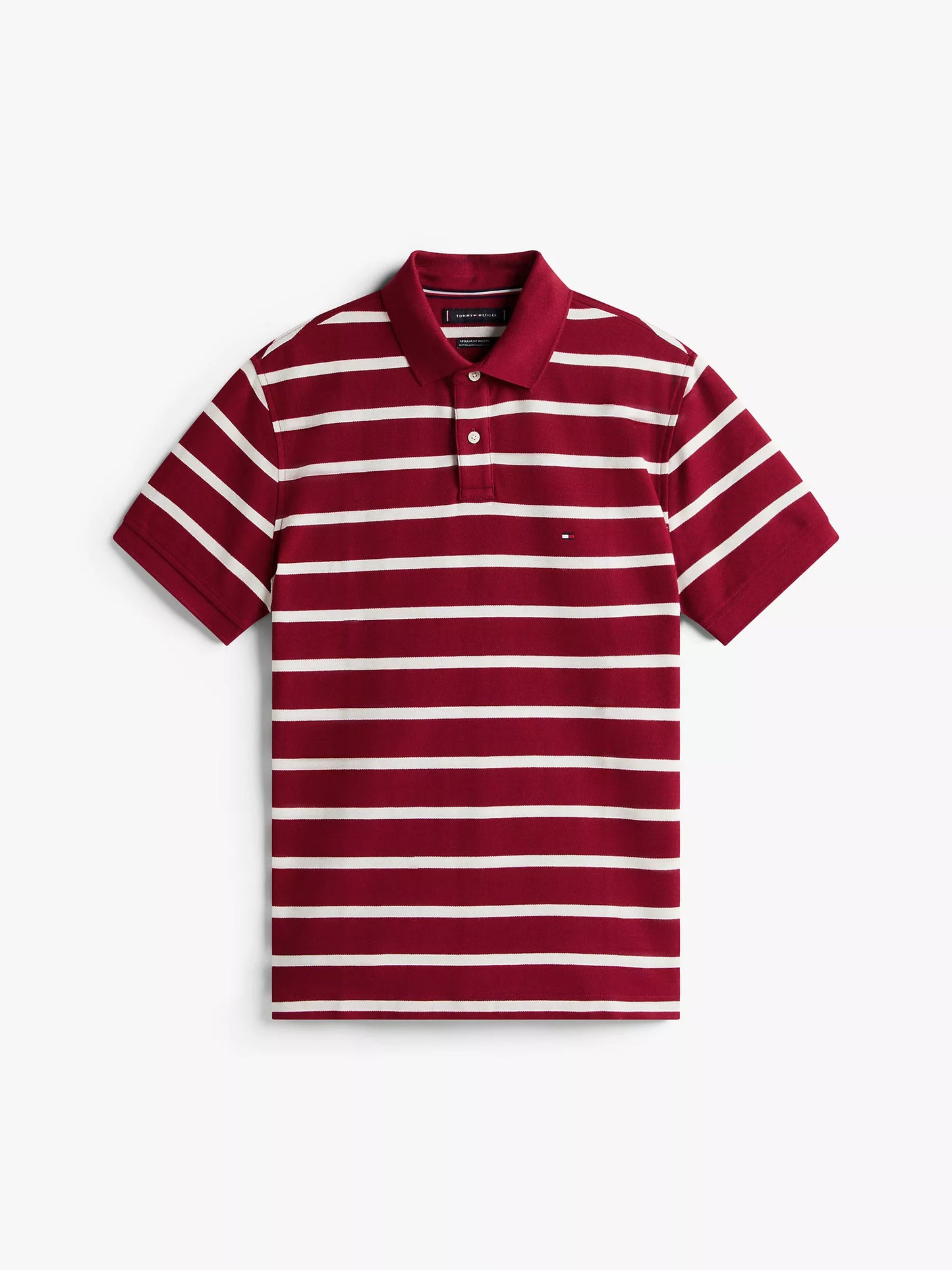 Tommy Hilfiger Regular Fit Stripe Wicking Polo