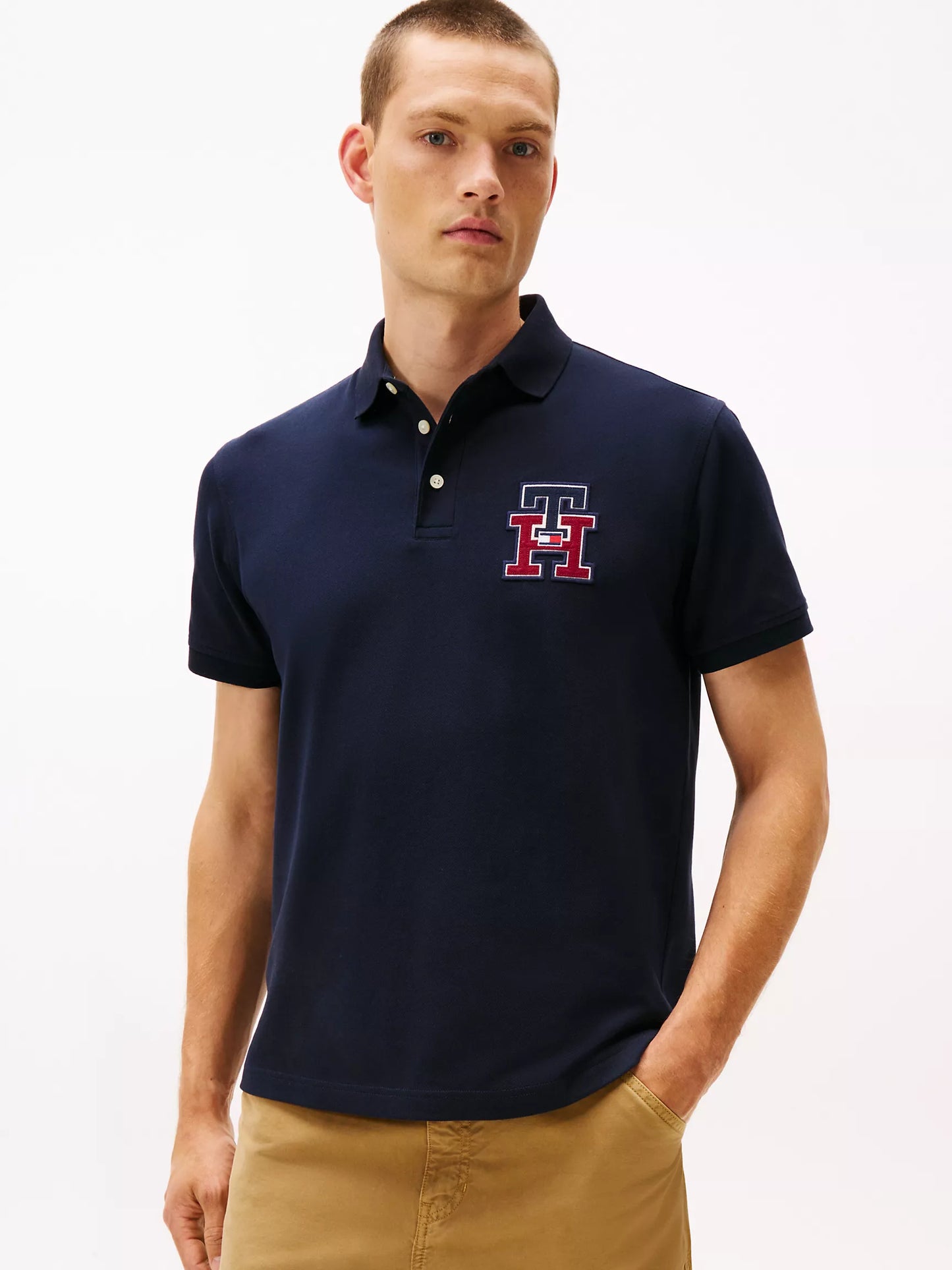 Tommy Hilfiger Regular Fit Textured Monogram Polo