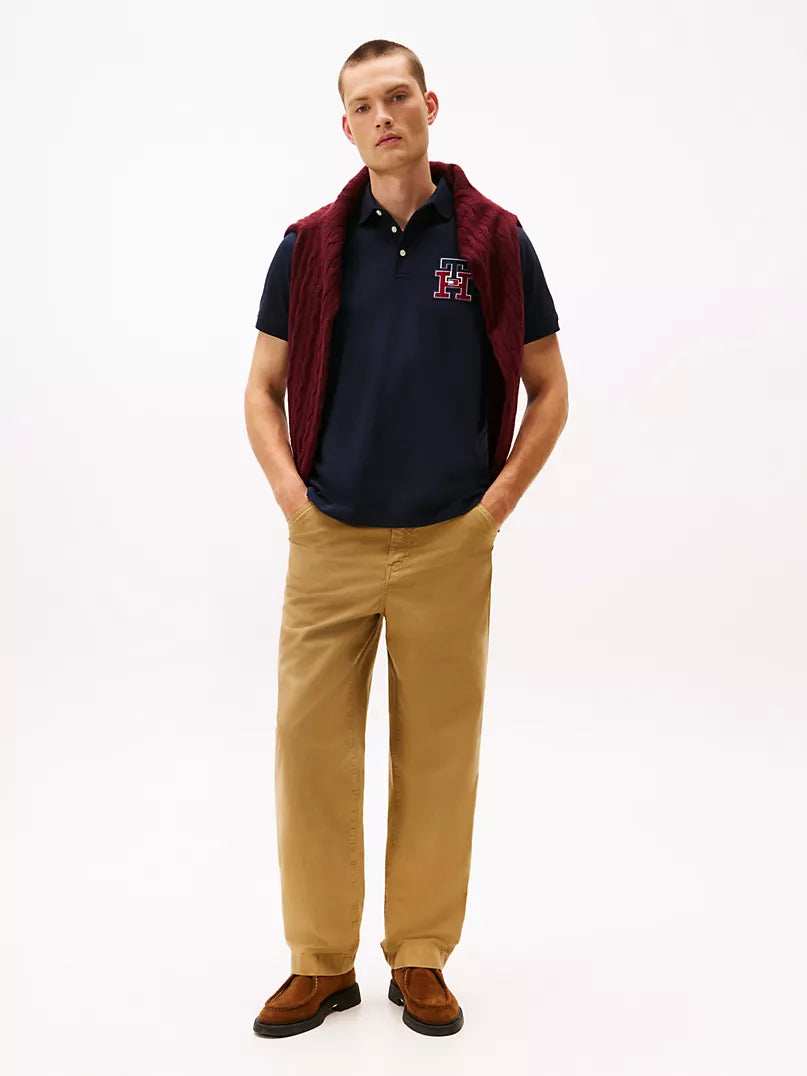 Tommy Hilfiger Regular Fit Textured Monogram Polo