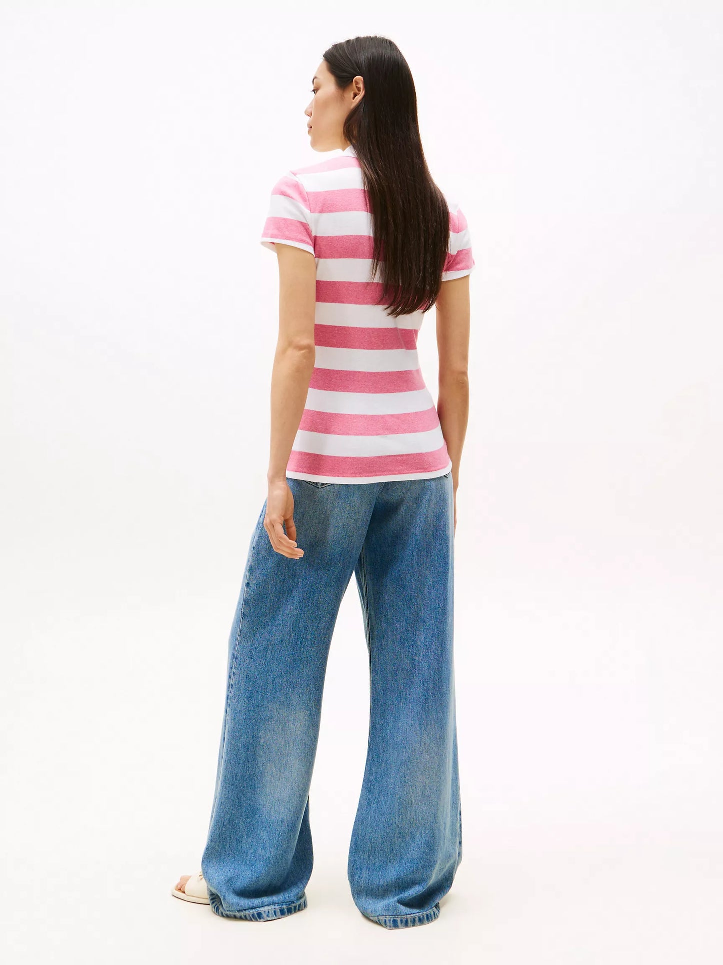 Tommy Hilfiger Slim Fit Rugby Stripe Zip Polo Women’s