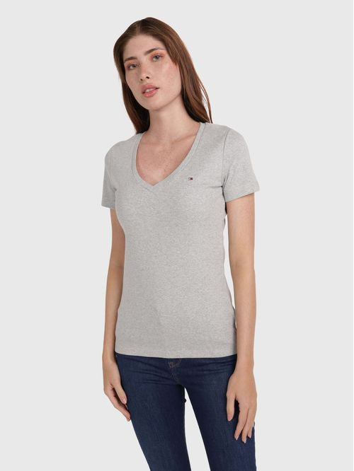 Tommy Hilfiger PLAYERA CUELLO DE PICO DE MUJER