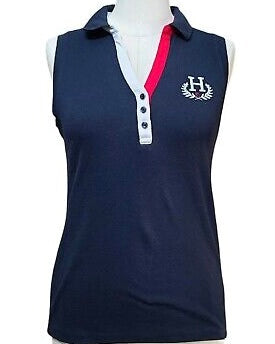 Polo Tommy Hilfiger Azul Marino Sin mangas Bandera en bloque de colores SPolo