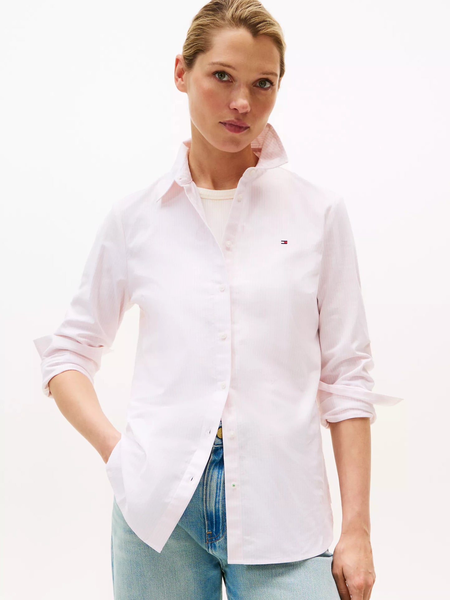 Tommy Hilfiger Stripe Stretch Oxford Regular Fit Shirt