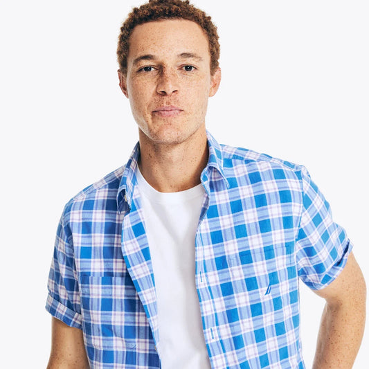 Nautica Madras Plaid Short-Sleeve Shirt