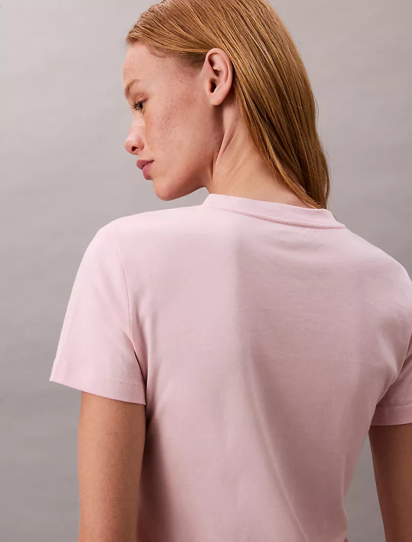Calvin Klein Slim Cotton Modal Foil Logo Tee Women’s
