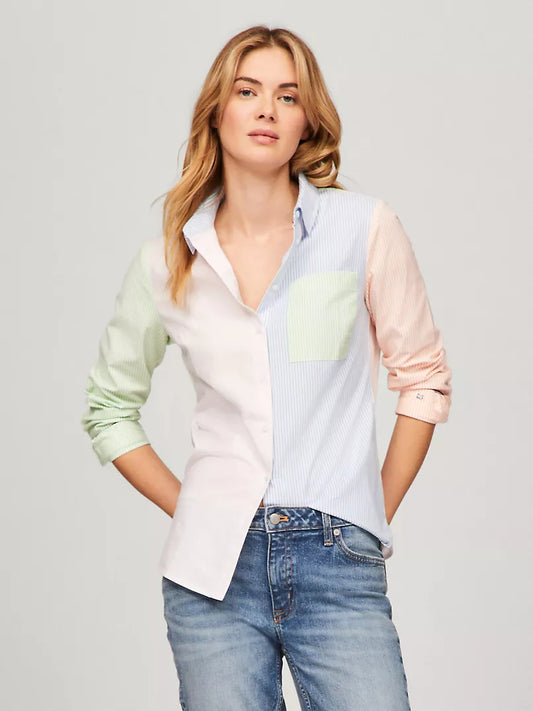 Tommy Hilfiger-Regular Fit Multistripe Oxford Shirt