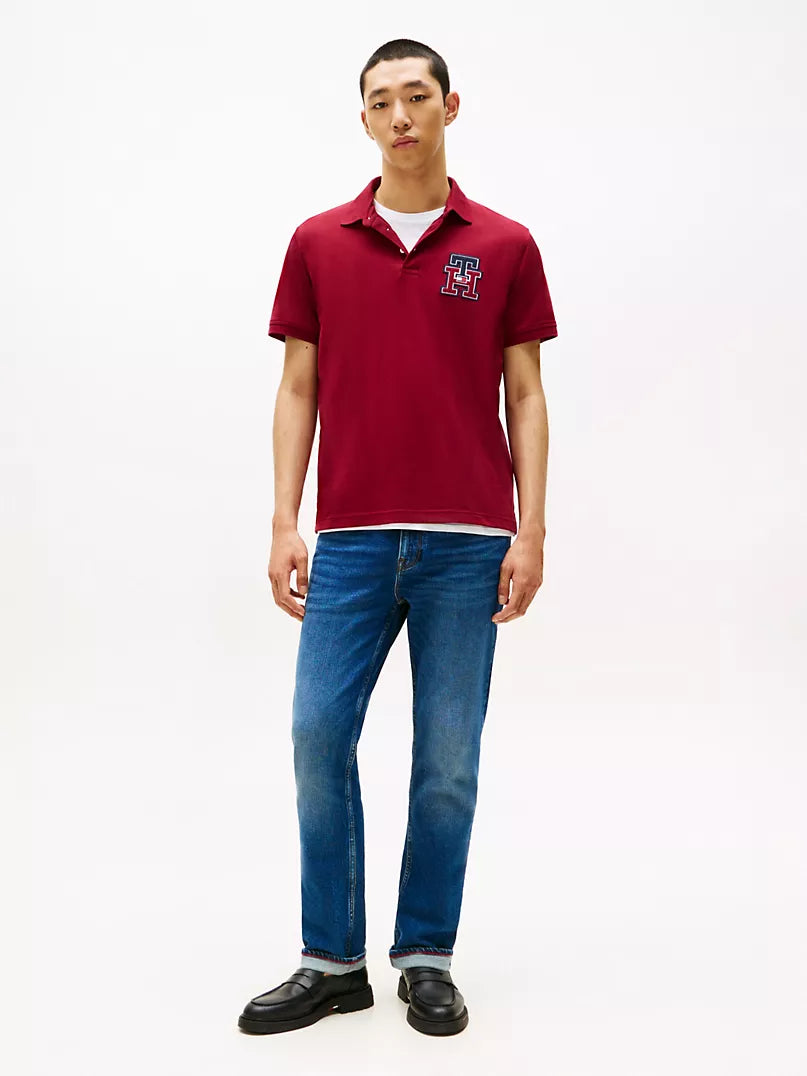Tommy Hilfiger-Regular Fit Textured Monogram Polo