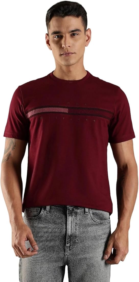 Tommy Hilfiger Embroidered Logo Regular Fit Cotton T-Shirt
