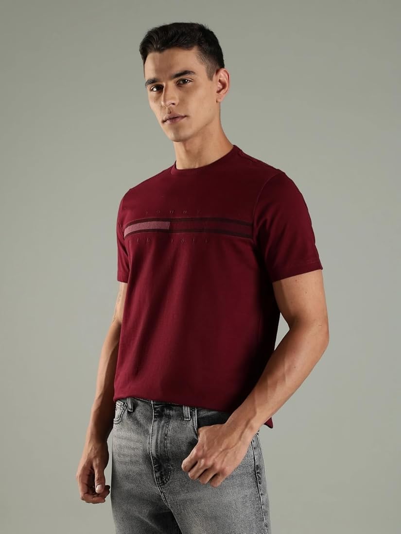 Tommy Hilfiger Embroidered Logo Regular Fit Cotton T-Shirt