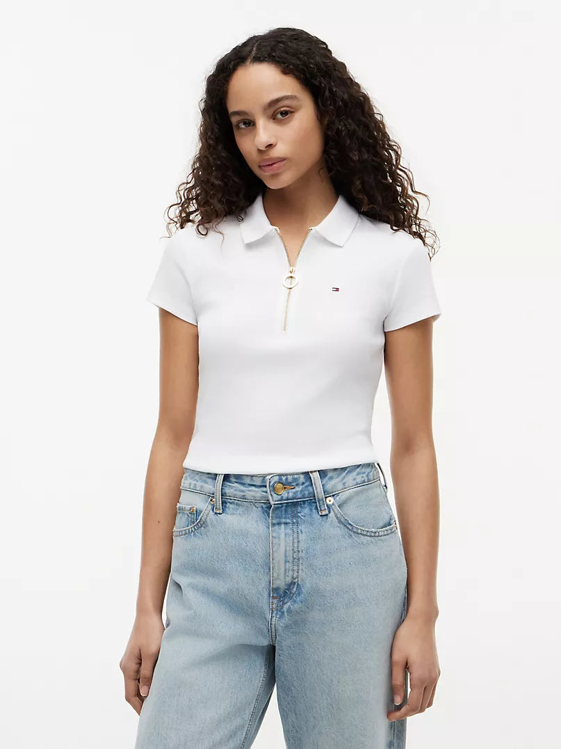 TOMMY HILFIGER-Slim Fit Zip Polo