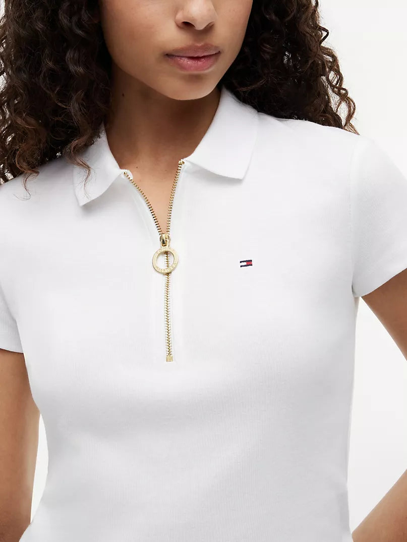 TOMMY HILFIGER-Slim Fit Zip Polo
