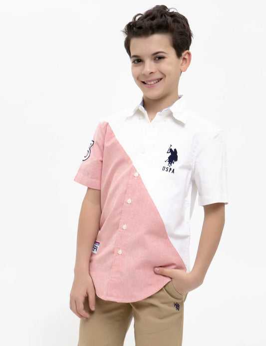 US Polo Assn Short Sleeve Oxford Boys Shirt