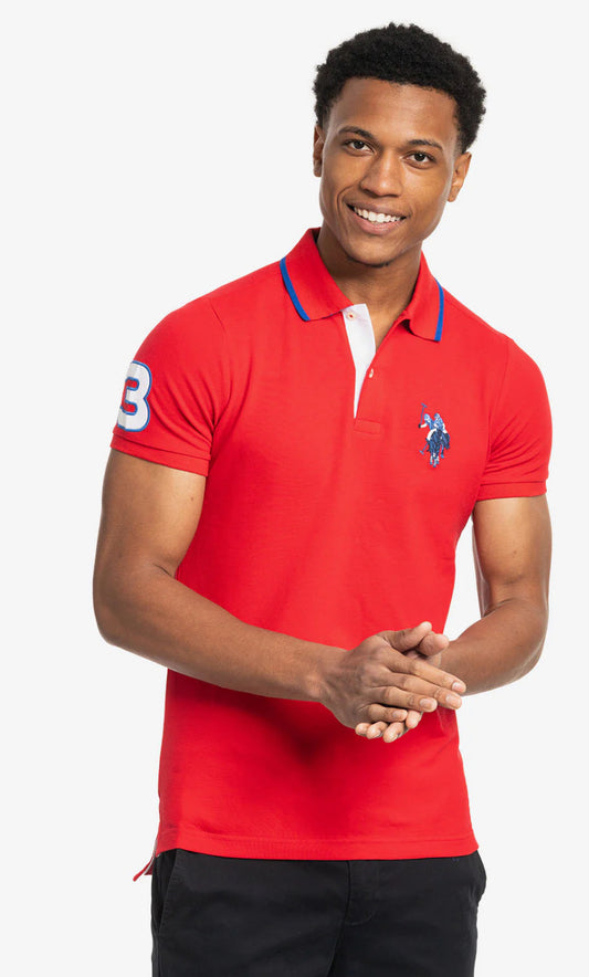 U.S. Polo Assn Slim Fit Big Logo Multitonal Polo