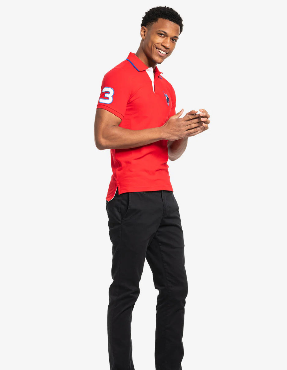 U.S. Polo Assn Slim Fit Big Logo Multitonal Polo