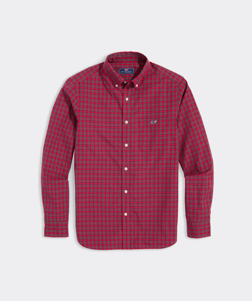 Vineyard Vines Stretch Poplin Tartan Shirt