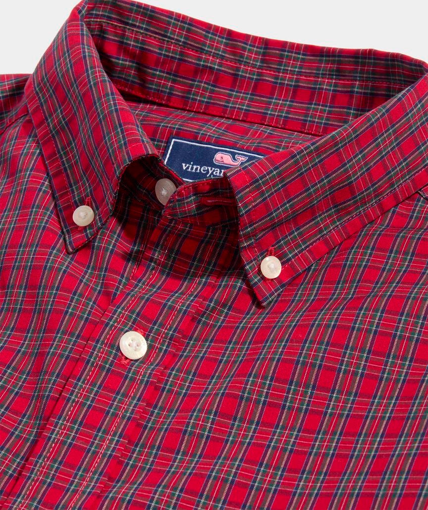 Vineyard Vines Stretch Poplin Tartan Shirt