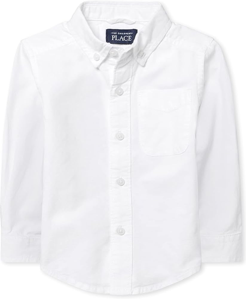 The Children's Place Baby Boys and Toddler Boys Long Sleeve Oxford Button Down Shirt,