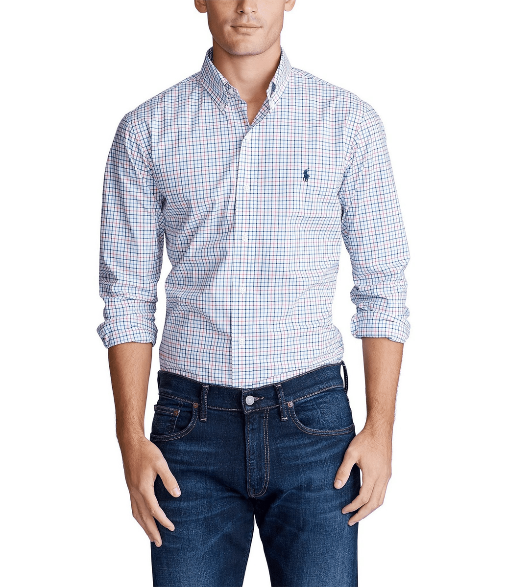 Ralph Lauren Slim Fit Tattersall Button-Down Oxford Shirt