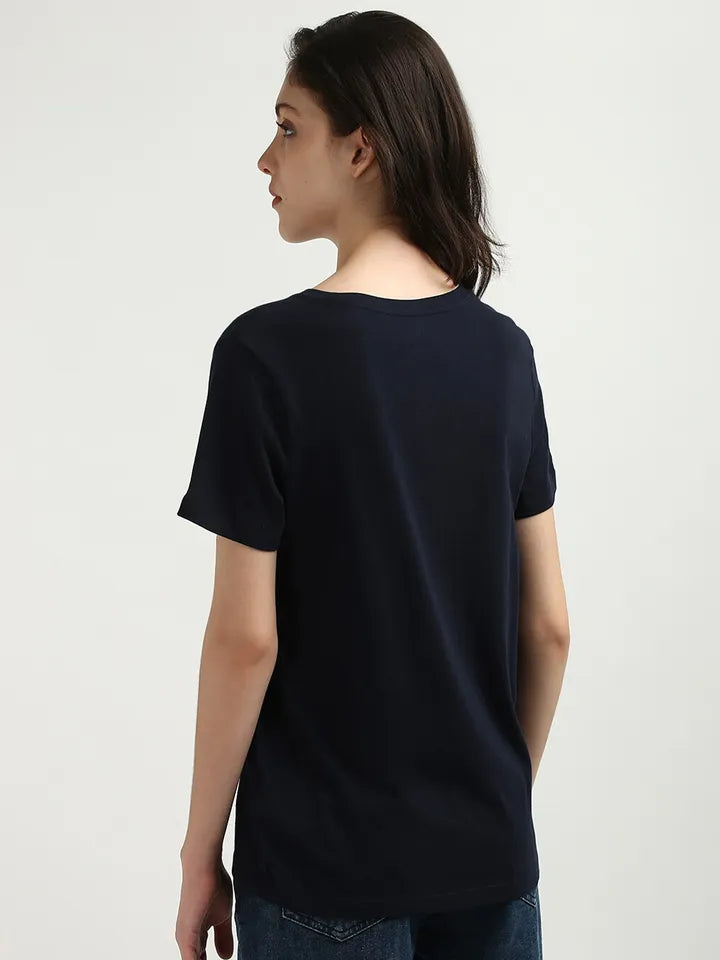 TOMMY HILFIGER- Women Typography Printed Applique T-Shirt