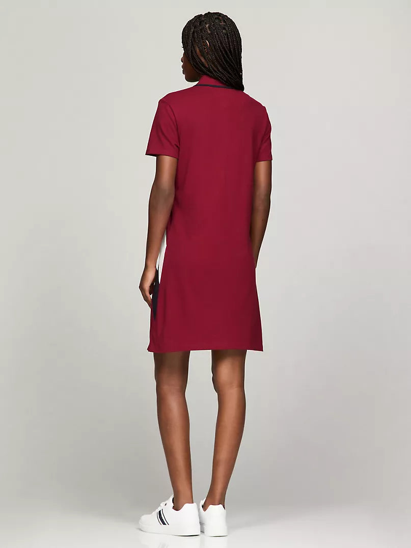 Tommy Hilfiger-Vestido Polo De Rayas Con Estampado De Bandera