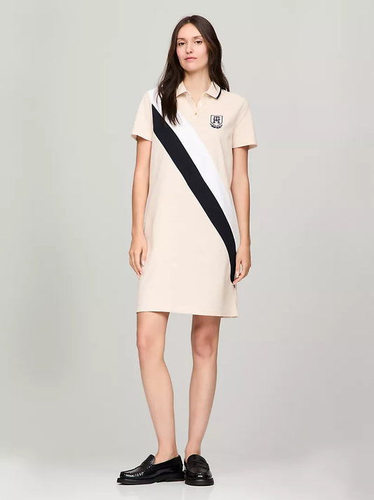 Tommy Hilfiger-Vestido Polo De Rayas Con Estampado De Bandera