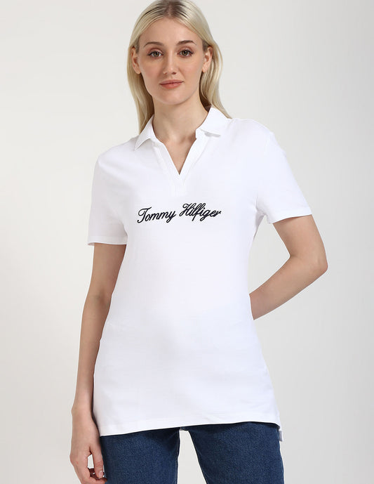 Tommy Hilfiger Camiseta Blanca De Mujer Para Un Look Clásico