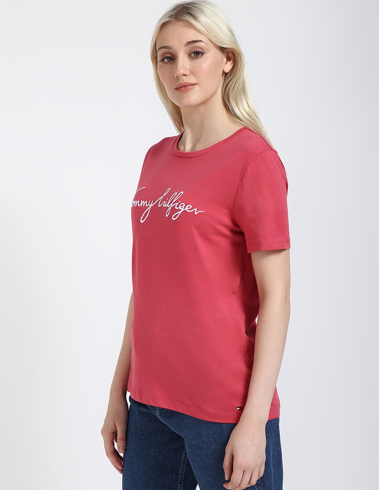 Tommy Hilfiger-Camiseta Roja de Mujer Para Un Estilo Energético