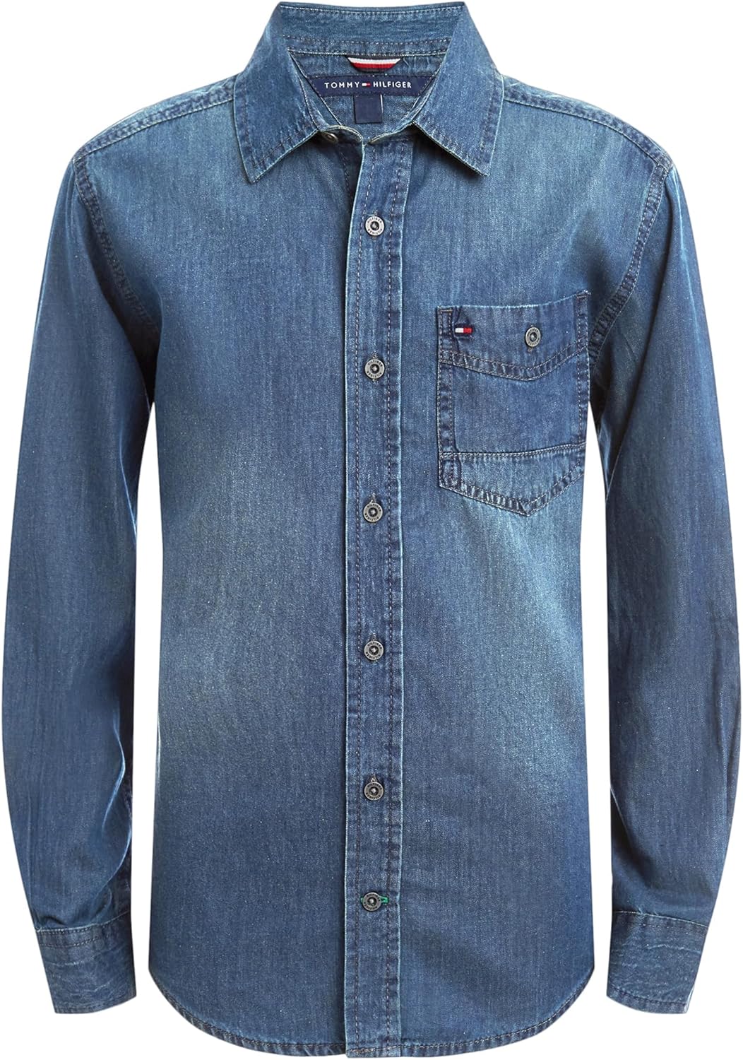 Tommy Hilfiger Big Boys Max Denim Button-Front Shirt