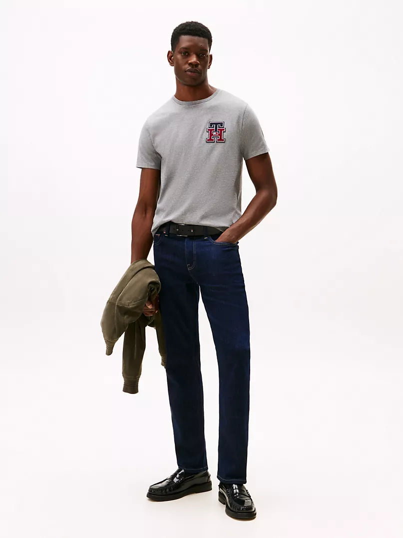 Tommy Hilfiger-Textured Monogram Logo T-Shirt