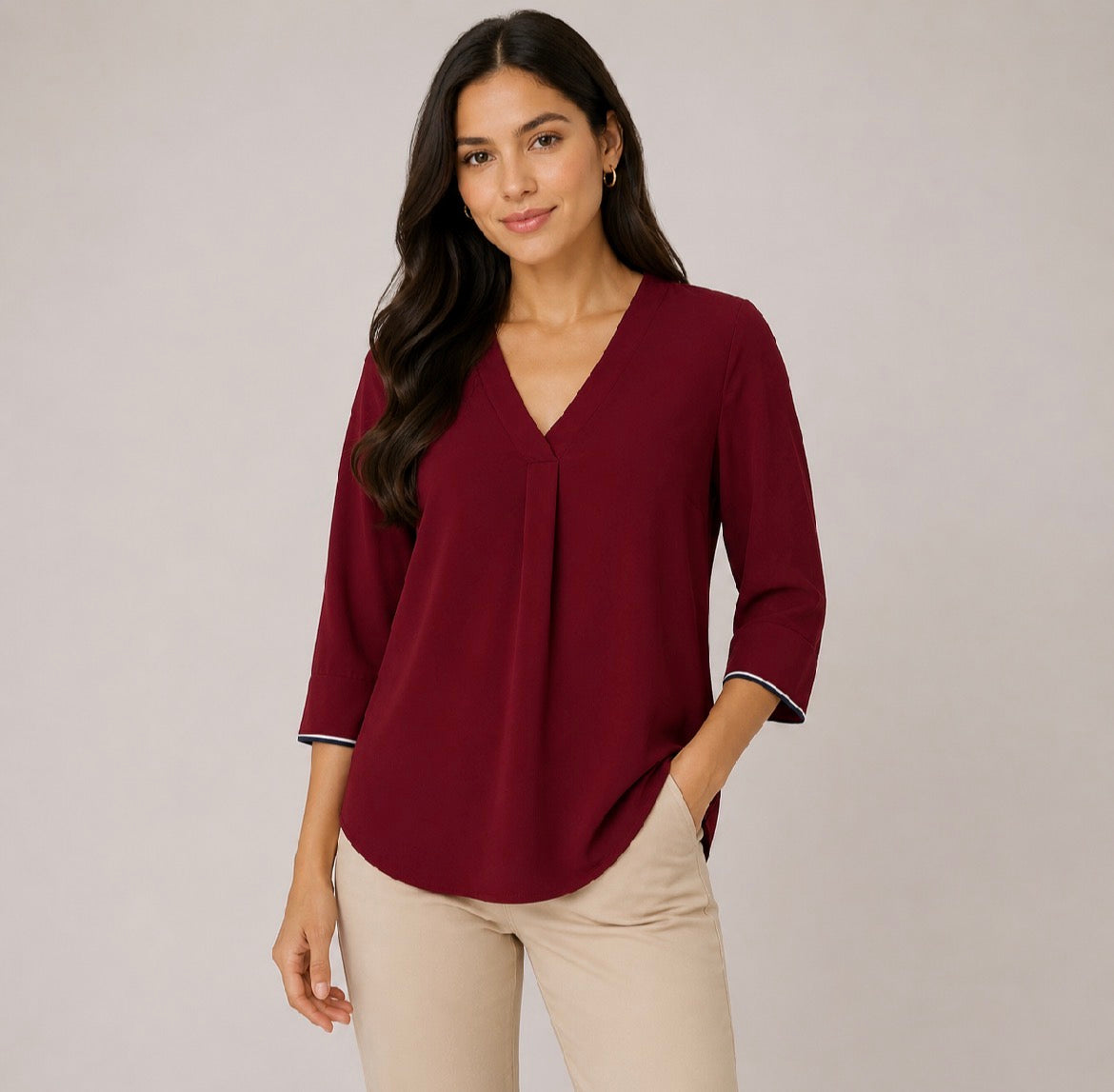 Tommy Hilfiger Regular V Neck Blouse