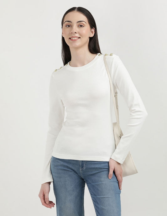 Camiseta favorita con botones de oro macizo