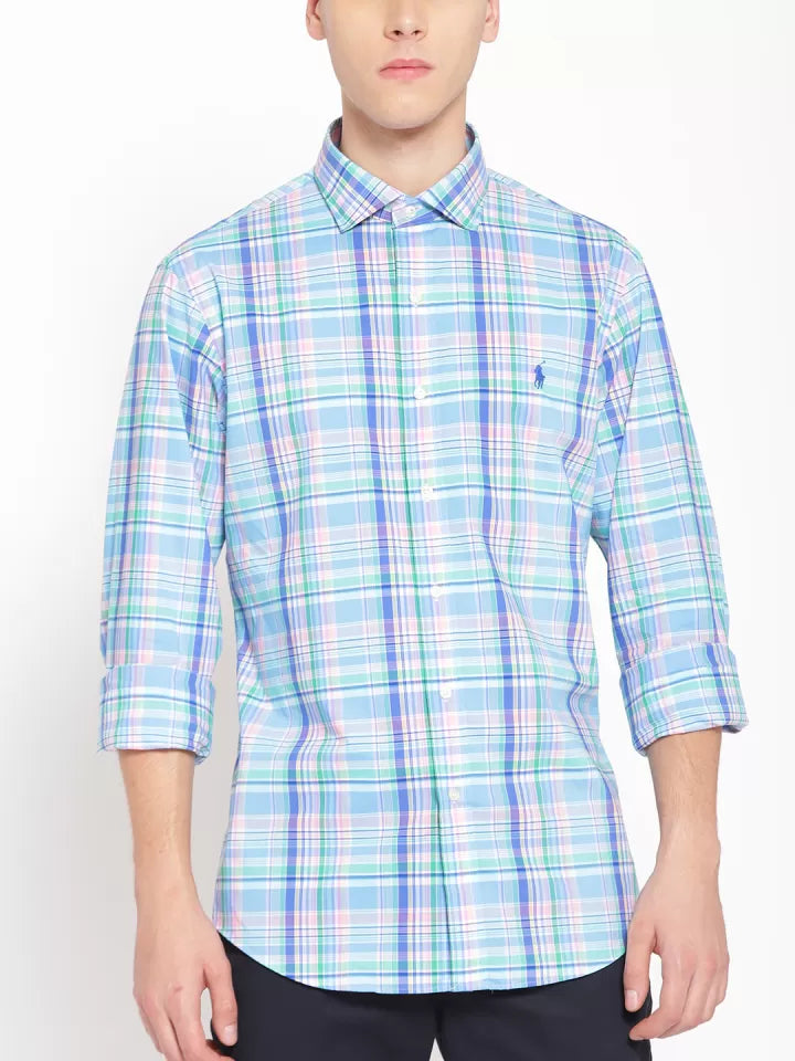 Ralph Lauren View All Casual Shirts  Blue Gingham Checks Shirt