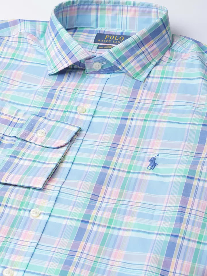 Ralph Lauren View All Casual Shirts  Blue Gingham Checks Shirt