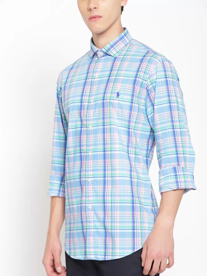 Ralph Lauren View All Casual Shirts  Blue Gingham Checks Shirt