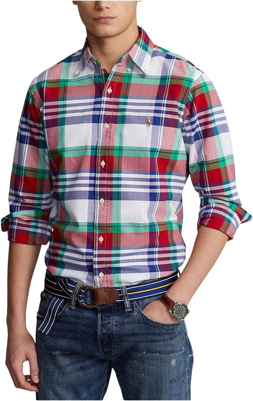 Ralph Lauren Men's Classic Fit Plaid Oxford Shirt